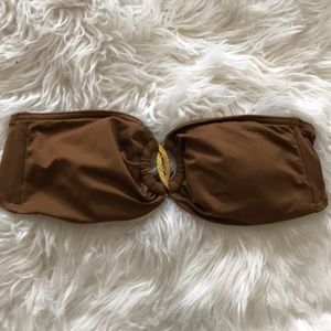 Victoria’s Secret Brown Strapless Bikini Top